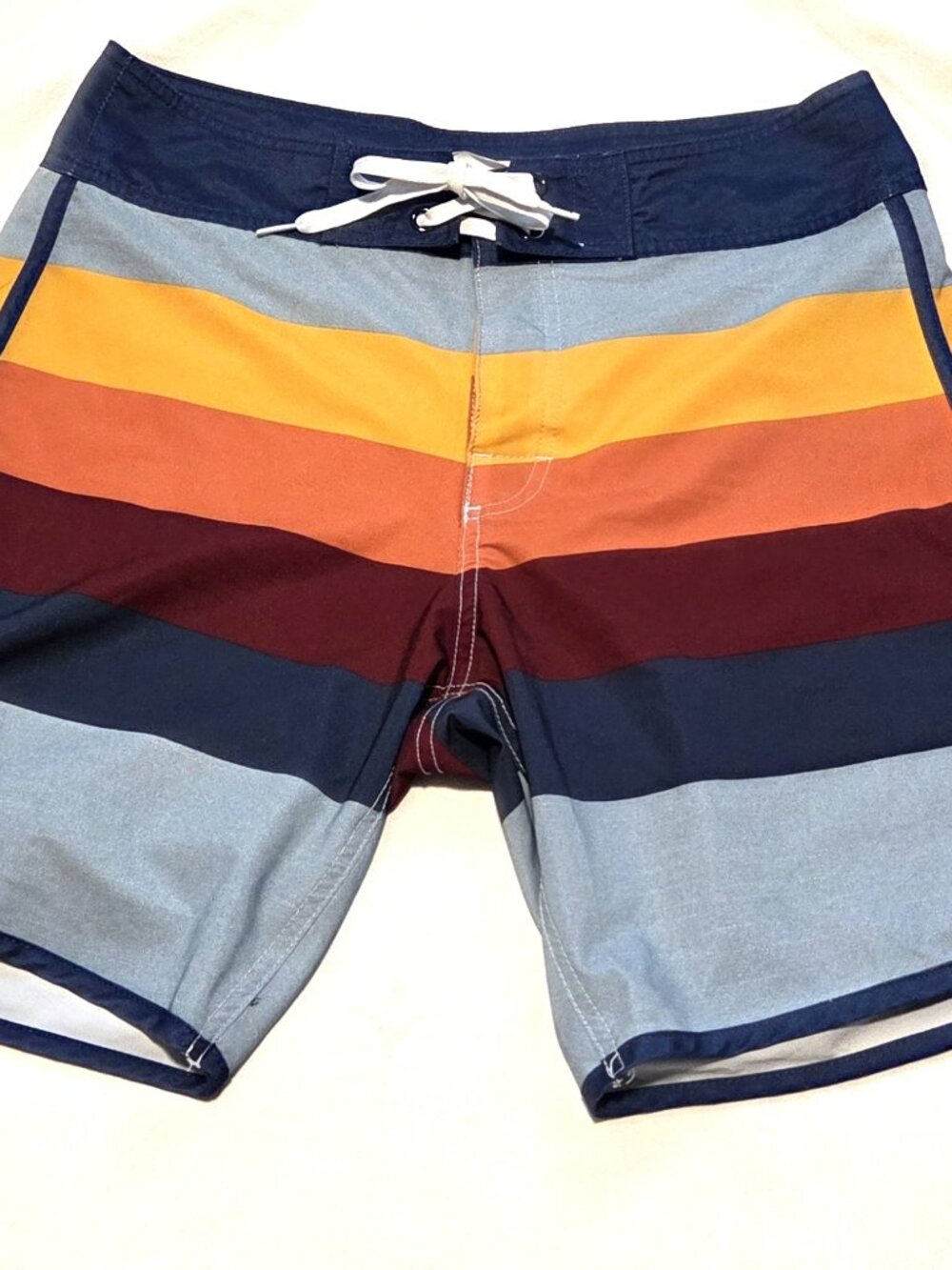 Ezekiel Board Shorts Men’s size 32 - Blue with Retro colored stripes